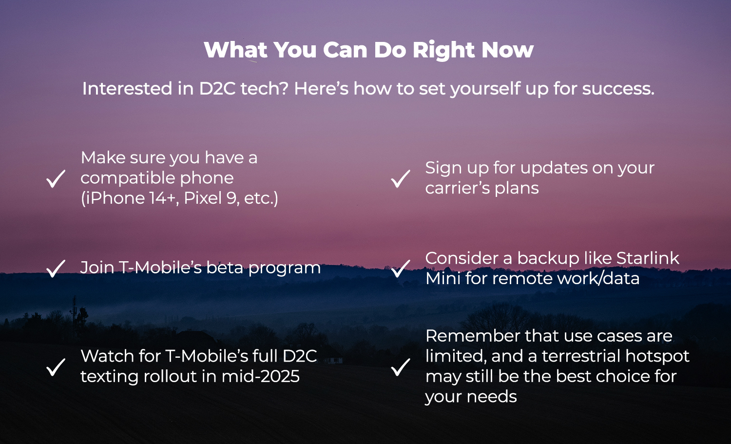 What you can do right now